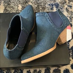 Reba Denim Blue Ankle Booties